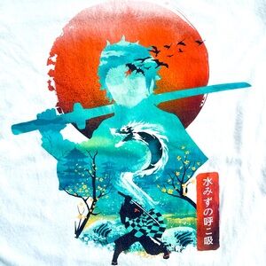 Demon Slayer Ukiyo e Breath of Water XL Bella+Canvas T-shirt